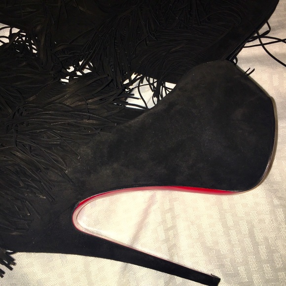BNIB Christian Louboutin Highness Tina Fringe Boots* 20th Anniversary Edition 👠 - Picture 7 of 16
